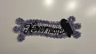nevermore- paars gemêleerd, zwart/wit met zwart