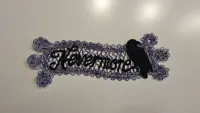 nevermore- paars gemêleerd, zwart/wit met zwart