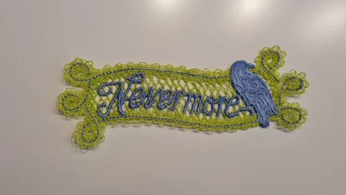 nevermore- lime groen met lila